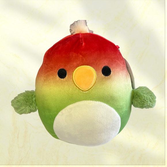 Squishmallows Other - Squishmallow 7.5” Elliene Parakeet  Tri-Color Authentic Kellytoy Soft Plush Bird